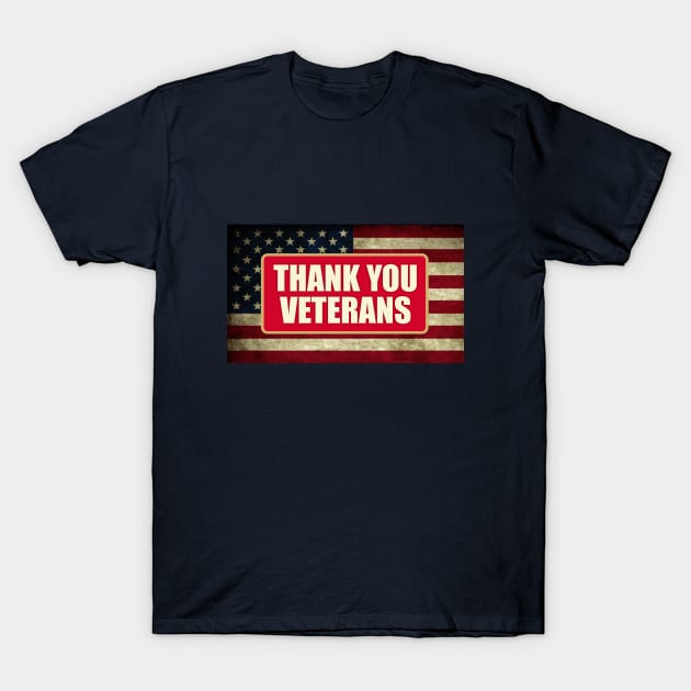 Thank You Veterans T-Shirt by Dale Preston Design